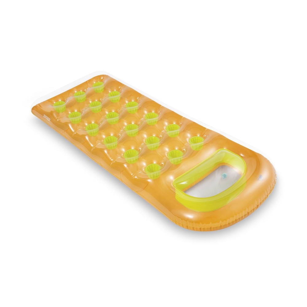 Intex 18-Pocket Suntanner Pool Float Lounge Inflatable Raft Orange - Picture 3 of 5